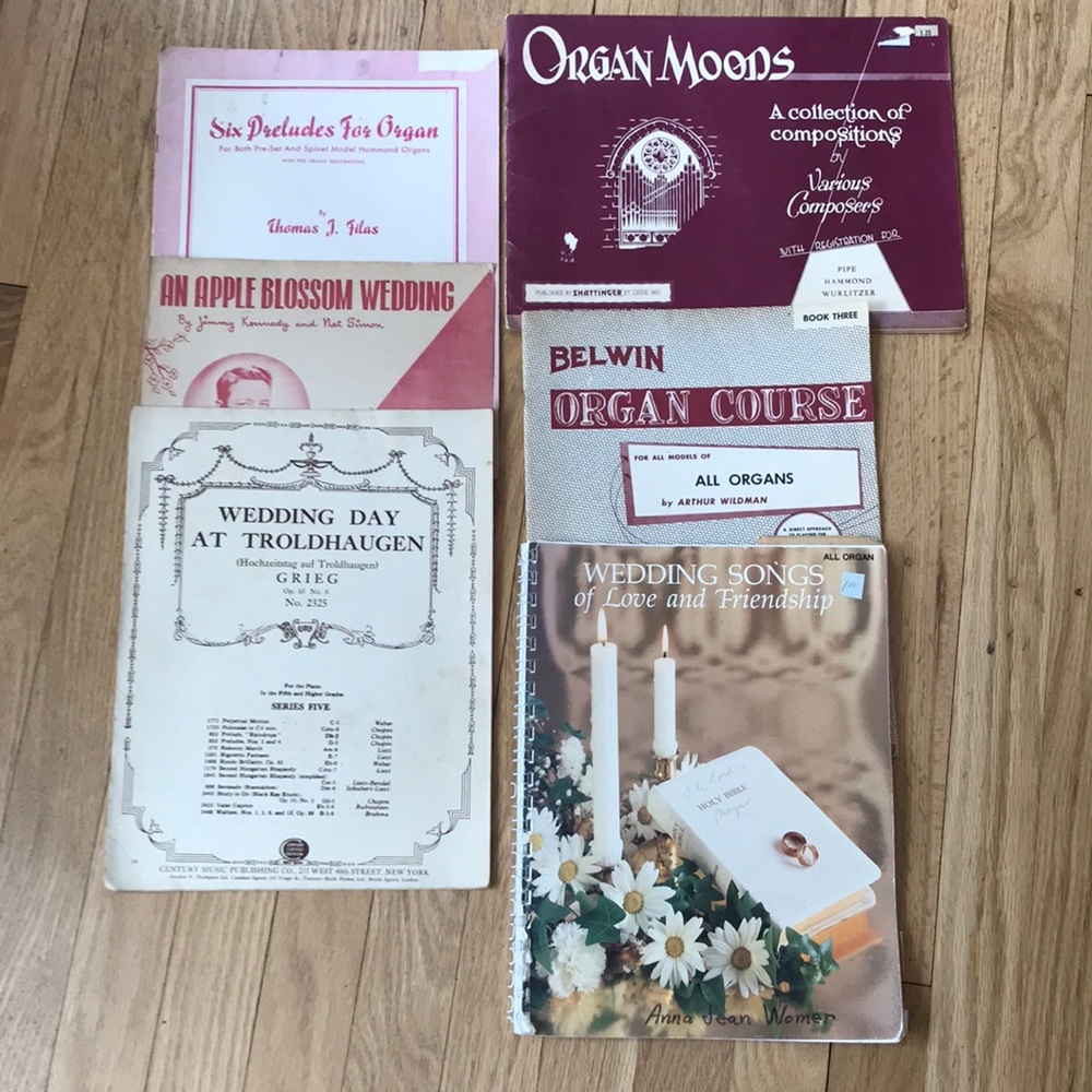 3/$20 💎 Vintage sheet music organ & piano wedding songs 1950’s 1980’s